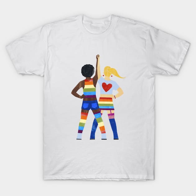 Gay Pride: Ladies T-Shirt by JCPhillipps